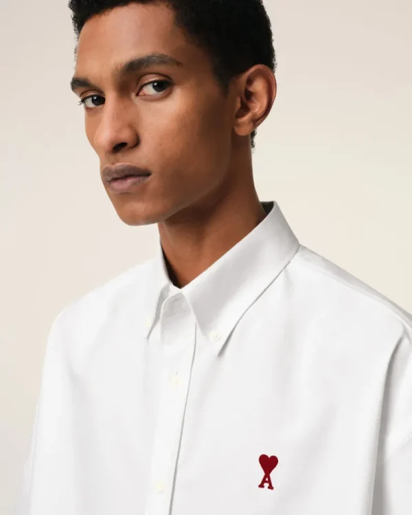 Fashion White Cotton Boxy Fit Short Sleeves Shirt Shirts | Ami De Coeur