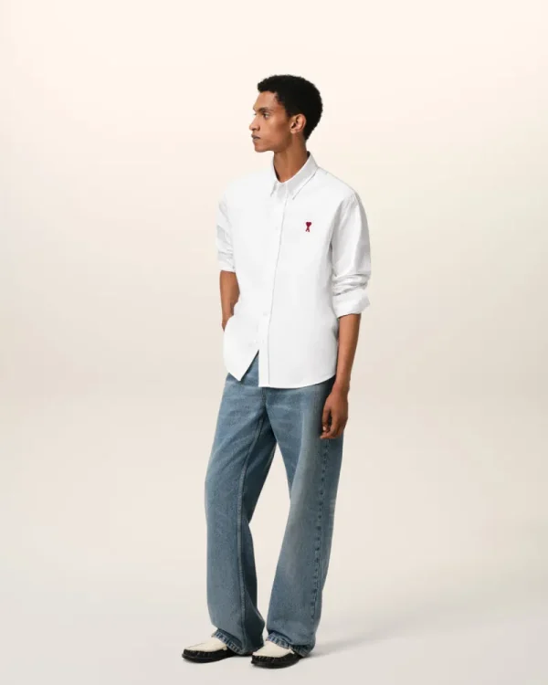 Hot White Cotton Button-Down Ami de Coeur Shirt Women Shirts | Ami De Coeur