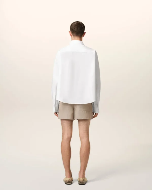 Online White Cotton Cropped Oversized Shirt Women Shirts | Ami De Coeur