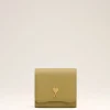 Discount Yellow Leather Paris Paris Compact Wallet Women Wallets | Small Leather Goods