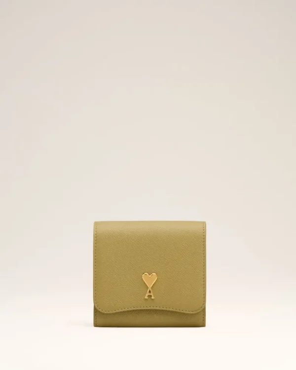 Discount Yellow Leather Paris Paris Compact Wallet Women Wallets | Small Leather Goods