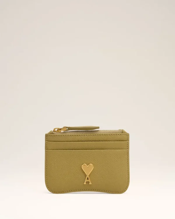 Discount Yellow Leather Zipped Card Holder Women Card Holders | Small Leather Goods