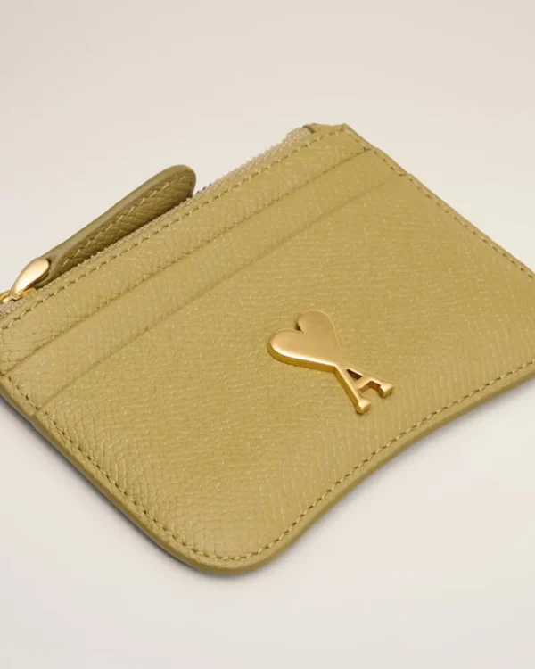 Discount Yellow Leather Zipped Card Holder Women Card Holders | Small Leather Goods
