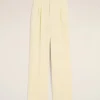 Clearance Yellow Wool High Waist Large Trousers Women Denim | Trousers
