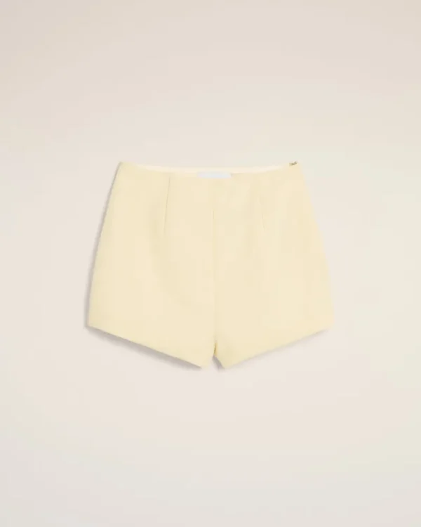 Shop Yellow Wool High Waist Mini Short Women Denim | Shorts & Skirts