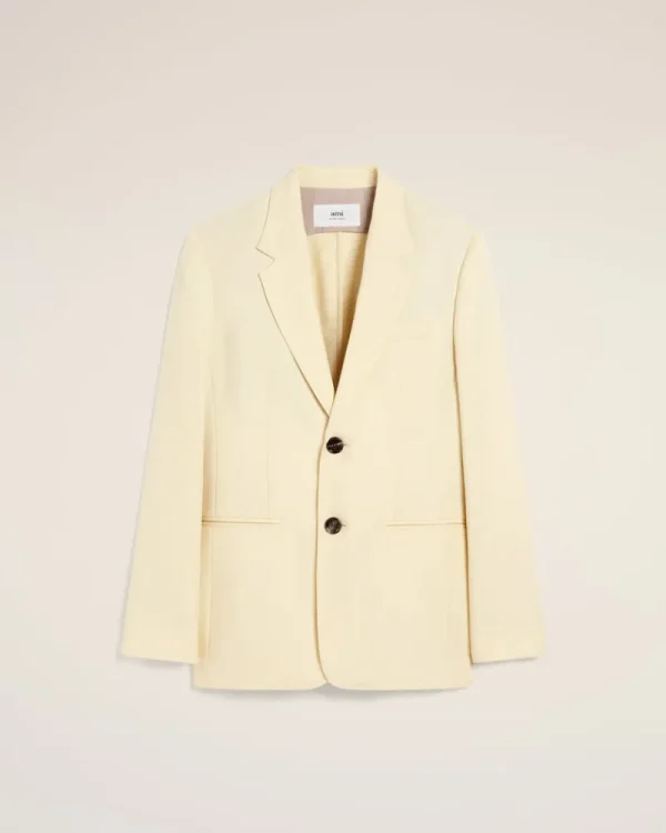 Online Yellow Wool Semi-Lined Jacket Women Coats & Jackets | Denim
